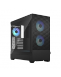 Fractal Design op Air RGB Black TG Clear Tint, ATX, mATX, Mini ITX, Power supply included No