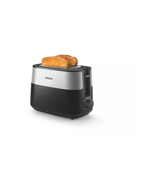 Philips Toaster HD2516/90 Daily Collection Power 830 W, Number of slots 2, Housing material Plastic, Black