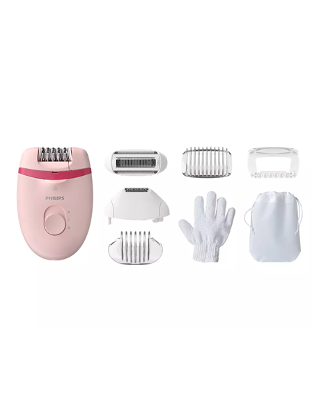 Philips Corded Compact Epilator BRE285/00 Satinelle Essential White/Pink, Corded