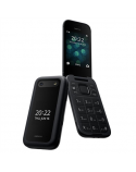 Nokia 2660 Flip Black, 2.8 ", TFT LCD, 240 x 320, Unisoc, T107, Internal RAM 0.048 GB, 0.128 GB, microSDHC, Dual SIM, Main camera 0.3 MP, 1450 mAh