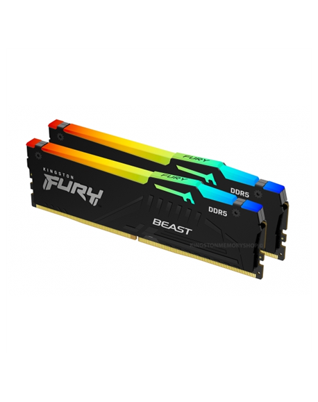 Kingston Fury Beast RGB 32 Kit (16GBx2) GB, DDR5, 5200 MHz, PC/server, Registered No, ECC No, 2x16 GB