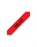 Brother TZE-431 Laminated Tape Black on Red, TZe, 8 m, 1.2 cm