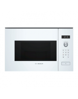 Bosch Microwave Oven BFL524MW0 20 L, Retractable, Rotary knob, Touch Control, 800 W, White, Built-in, Defrost function