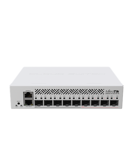 MikroTik Cloud Router Switch 310-1G-5S-4S+IN No Wi-Fi, Router Switch, Rack Mountable, 10/100/1000 Mbit/s, Ethernet LAN (RJ-45) p