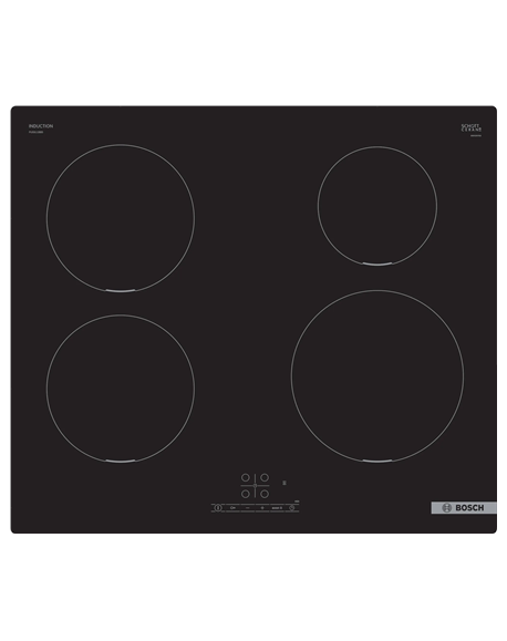 Bosch Hob PUE611BB5E Induction, Number of burners/cooking zones 4, Touch, Timer, Black