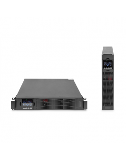 DIGITUS OnLine UPS, rack/tower, 3000VA, 3000W, LCD, 8 x C13, 1 x C19, RS-232, USB, SNMP card (optional), relay card (optional) D