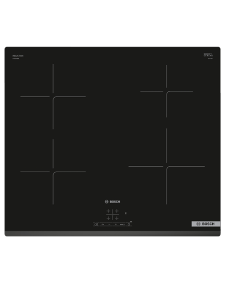 Bosch Hob PUE63KBB6E Induction, Number of burners/cooking zones 4, Touch, Timer, Black