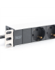 Digitus Aluminum outlet strip with 8 safety outlets DN-95401 Sockets quantity 8, 8x safety outlets 250VAC 50/60Hz / 16A / 4000W.