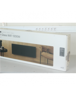SALE OUT. Mill GL1200WIFI3B WiFi Gen3 Panel Heater, Glass Front, Aluminium, Power 1200 W, Room size 14-18 m2, Black Mill Heater 