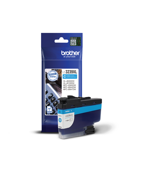 Brother High-yield Ink Cartridge LC3239XLC Ink, Cyan