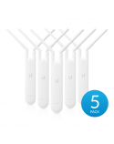 Ubiquiti UniFi UAP-AC-M-5Pack Mesh Access Point Wi-Fi standards 802.11a/b/g/n/ac, 867 Mbit/s, 10/100/1000 Mbit/s, Ethernet LAN (RJ-45) ports 1, MU-MiMO Yes, 2.4/5