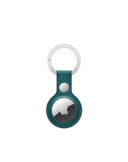 Apple AirTag Leather Key Ring Forest Green