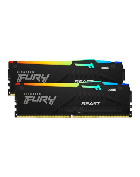 Kingston Fury Beast RGB 32 Kit (16GBx2) GB, DDR5, 5600 MHz, PC/server, Registered No, ECC No, 2x16 GB