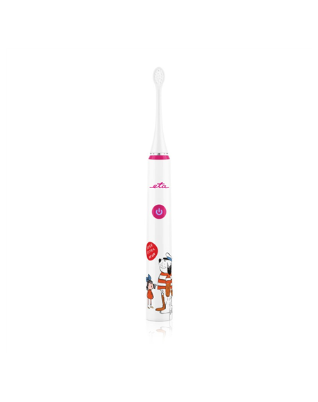 ETA Sonetic Kids Toothbrush ETA070690010 Rechargeable, For kids, Number of teeth brushing modes 4, Pink/White