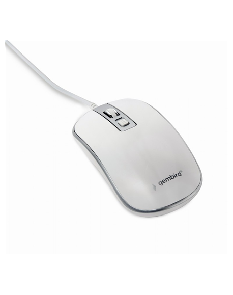 Gembird Optical USB mouse MUS-4B-06-WS White/Silver