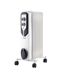 Adler Oil-Filled Radiator AD 7815 1500 W, Number of power levels 3, White