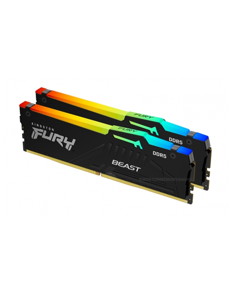 Kingston Fury Beast RGB 32 Kit (16GBx2) GB, DDR5, 4800 MHz, PC/server, Registered No, ECC No, 2x16 GB