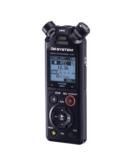 Olympus Linear PCM Recorder LS-P5 Rechargeable, Microphone connection, Stereo, FLAC / PCM (WAV) / MP3, Black, MP3 playback, 59 H