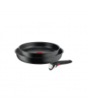 TEFAL Frypan set L7649253 Ingenio Ultimate Frying, Diameter 24/28 cm, Suitable for induction hob, Removable handle, Black