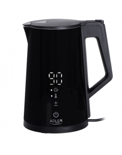 Adler Kettle AD 1345b Electric, 2200 W, 1.7 L, Stainless steel, 360° rotational base, Black