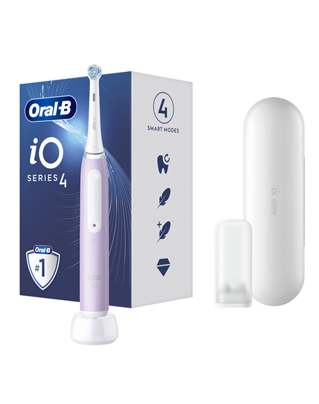 Oral-B Electric Toothbrush iOG4.1A6.1DK iO4 Rechargeable, For adults, Number of brush heads included 1, Lavender, Number of teet