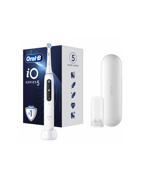 Oral-B Electric Toothbrush iOG5.1A6.1DK iO5 Rechargeable, For adults, Number of brush heads included 1, Quite White, Number of t