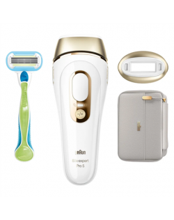 Braun Epilator PL5054 Silk-expert Pro 5 IPL Number of power levels 10, White/Gold, Corded
