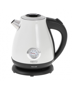 Camry Kettle with a thermometer CR 1344 Electric, 2200 W, 1.7 L, Stainless steel, 360° rotational base, White