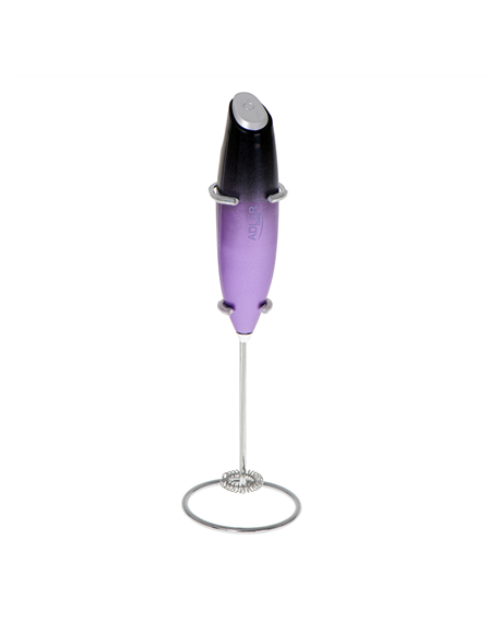 Adler Milk frother with a stand AD 4499 Black/Purple