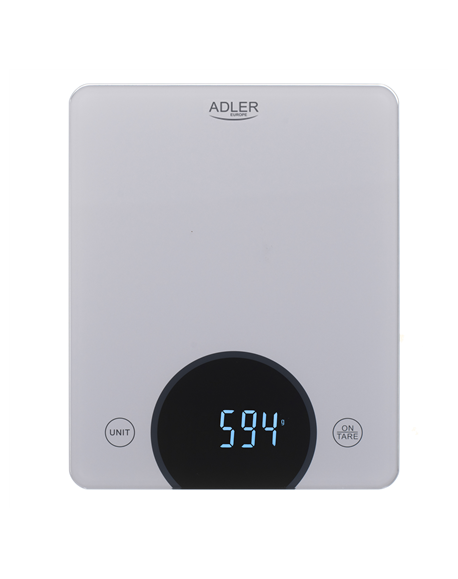 Adler Kitchen Scale AD 3173s Maximum weight (capacity) 10 kg, Graduation 1 g, Display type LED, Grey
