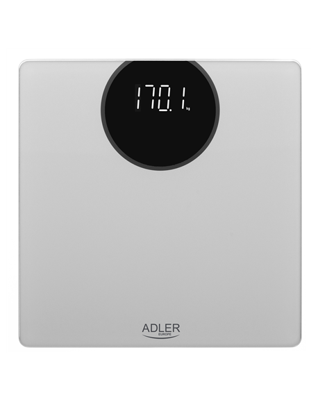 Adler Bathroom scale AD 8175 Maximum weight (capacity) 180 kg, Accuracy 100 g, Silver