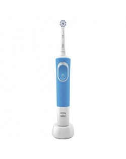 Oral-B Electric Toothbrush D100.413.1 Vitality 100 Sensitive Rechargeable, For adults, Number of brush heads included 1, Blue/Wh