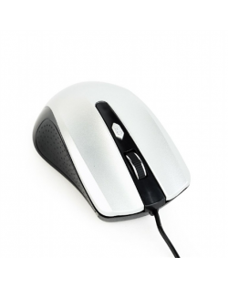 Gembird Mouse MUS-4B-01-BS Standard, No, Black/ silver, No,