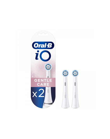 Oral-B Replaceable Toothbrush Heads iO Gentle Care For adults, Number of brush heads included 2, White
