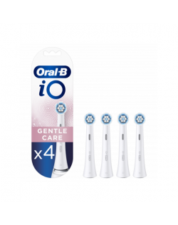 Oral-B Replaceable Toothbrush Heads iO Gentle Care For adults, Number of brush heads included 4, White