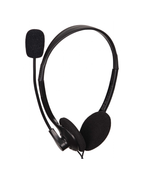 Gembird Stereo headset MHS-123 3.5 mm audio plug, Black, Built-in microphone