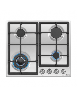 Simfer Hob H6.406.VGWIM Gas, Number of burners/cooking zones 3 Gas + 1 Wok, Mechanical, Stainless Steel