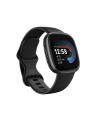 Fitbit Versa 4 Smart watch, NFC, GPS (satellite), AMOLED, Touchscreen, Heart rate monitor, Activity monitoring 24/7, Waterproof, Bluetooth, Wi-Fi, Black/Graphite