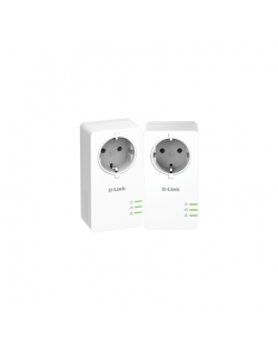 D-Link PowerLine AV2 1000 HD Gigabit Passthrough Kit DHP-P601AV/E 1000 Mbit/s, Ethernet LAN (RJ-45) ports 1, No Wi-Fi, Extra soc