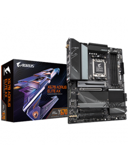 Gigabyte X670 AORUS ELITE AX 1.0A M/B Processor family AMD, Processor socket AM5, DDR5 DIMM, Memory slots 4, Supported hard disk
