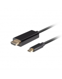 Lanberg USB-C to HDMI Cable, 1 m 4K/60Hz, Black