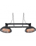 SUNRED Heater IND-3000H, Indus II Bright Hanging Infrared, 3000 W, Black