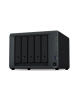 Synology DiskStation DS1522+ 5-bay R1600, Processor frequency 2.6 GHz, 8 GB, DDR4, 4x RJ-45 1GbE LAN 2x USB 3.2 Gen 1 2x eSATA, 2x Fans 92 mm x 92 mm. Fan Speed Mode: Full-Speed Mode, Cool Mode, Quiet Mode