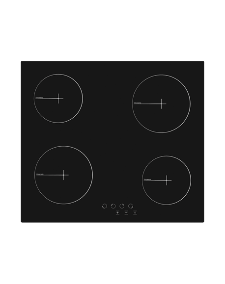 Simfer Hob H6.040.DECSP Vitroceramic, Number of burners/cooking zones 4, Touch Control, Black