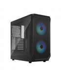 Fractal Design Focus 2 RGB Black TG Clear Tint, Midi Tower, Power supply included No