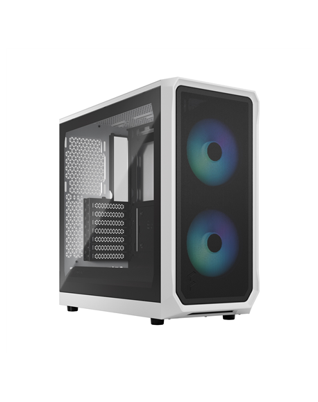 Fractal Design Focus 2 RGB White TG Clear Tint, Midi Tower, Power supply included No