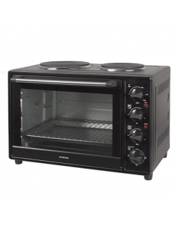 ORAVA Electric oven with two hot plates Elektra X3 34 L, Electric, Mechanical, Black