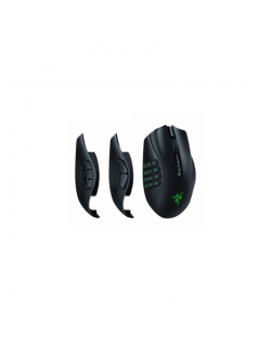 Razer Naga V2 Pro Gaming Mouse, RGB LED light, 2.4GHz, Bluetooth, Wireless, Black