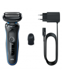 Braun Shaver 51-B1000s Operating time (max) 50 min, Wet & Dry, Black/Blue