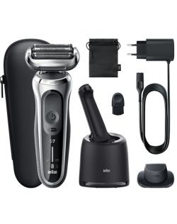 Braun Shaver 71-S7200cc Operating time (max) 50 min, Wet & Dry, Silver/Black